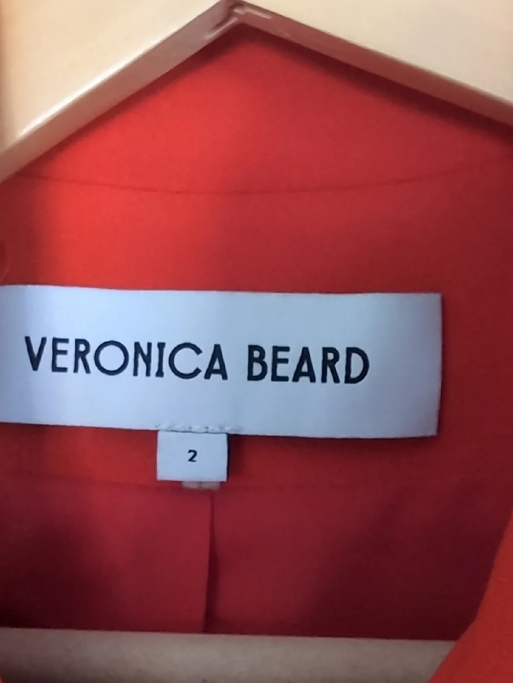 Veronica Beard Aire Dickey Blazer in a vibrant tomato red color ....Size 2 - Picture 6 of 10